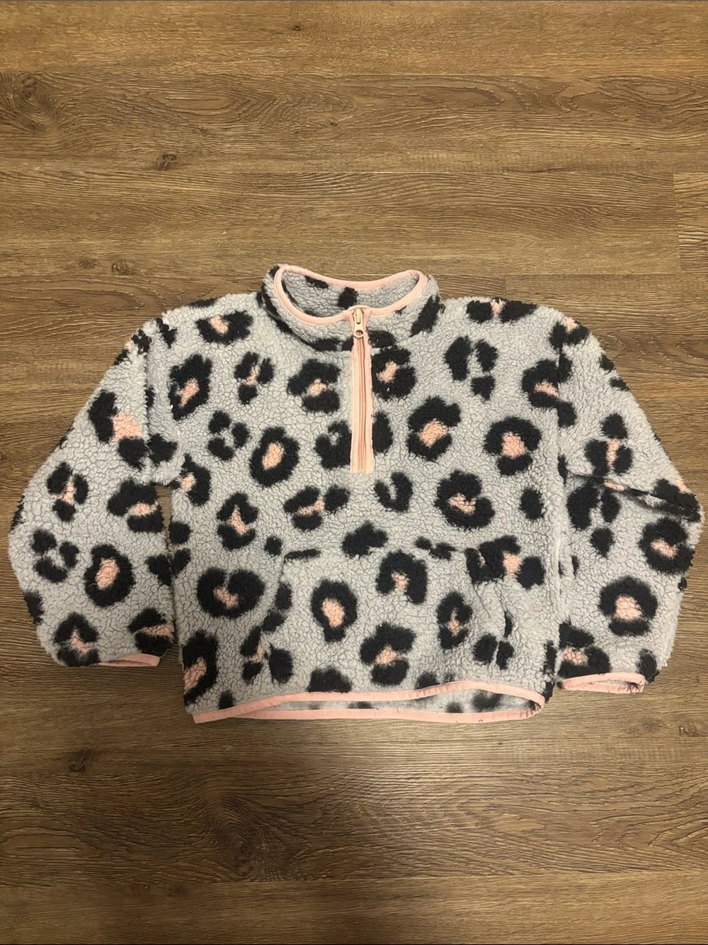 girls cheetah print sherpa